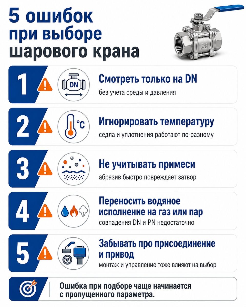 Как выбрать шаровой кран под среду